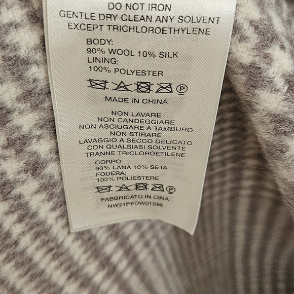 Wool coat Size M Nanushka - houndstooth cream beige and white check winter - Picture 5 of 5